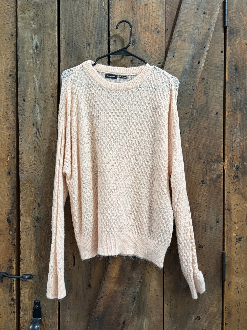 Light Blush Crewneck Knit Sweater - Unknown Brand